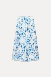 Printed Poplin Skirt at Zara